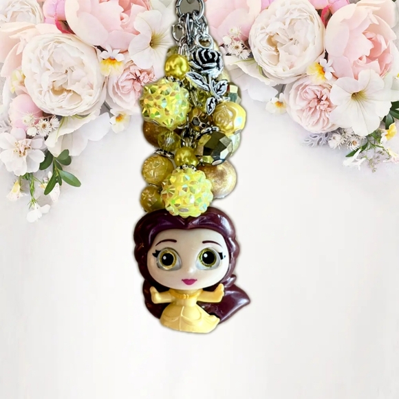 NWT Loungefly Disney Beauty & The Beast Satchel Bag, Wallet & CHARM - Picture 9 of 14